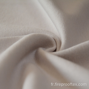 Coton ignifuge mélange acrylique tissu tricoté blanc